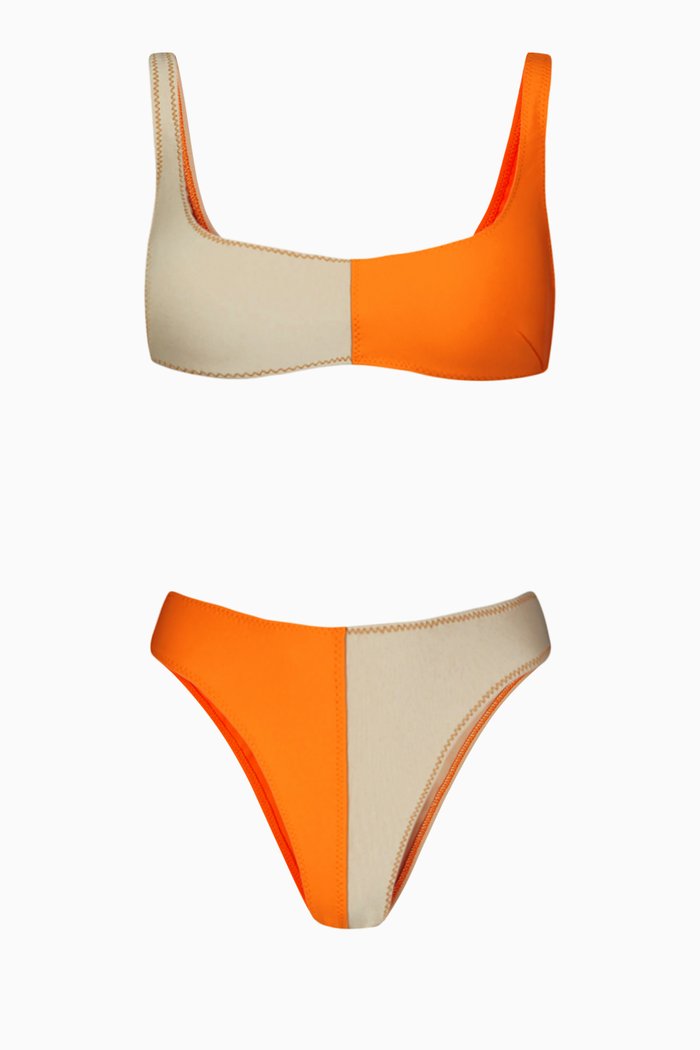 

Anna Colourblock Bikini Set in Scuba Fabric, Orange
