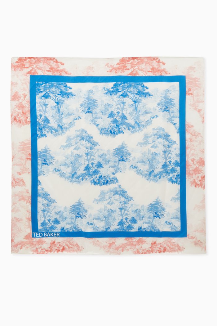 

Shali Scarf in Silk, Blue