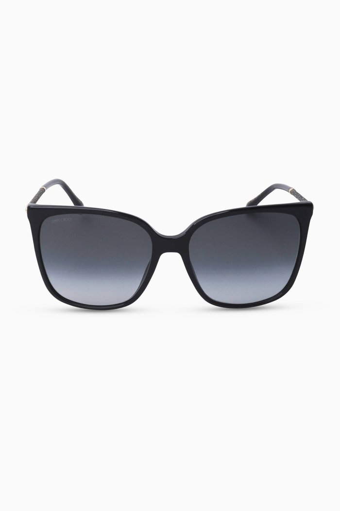 

Scilla Square Sunglasses in Acetate, Black