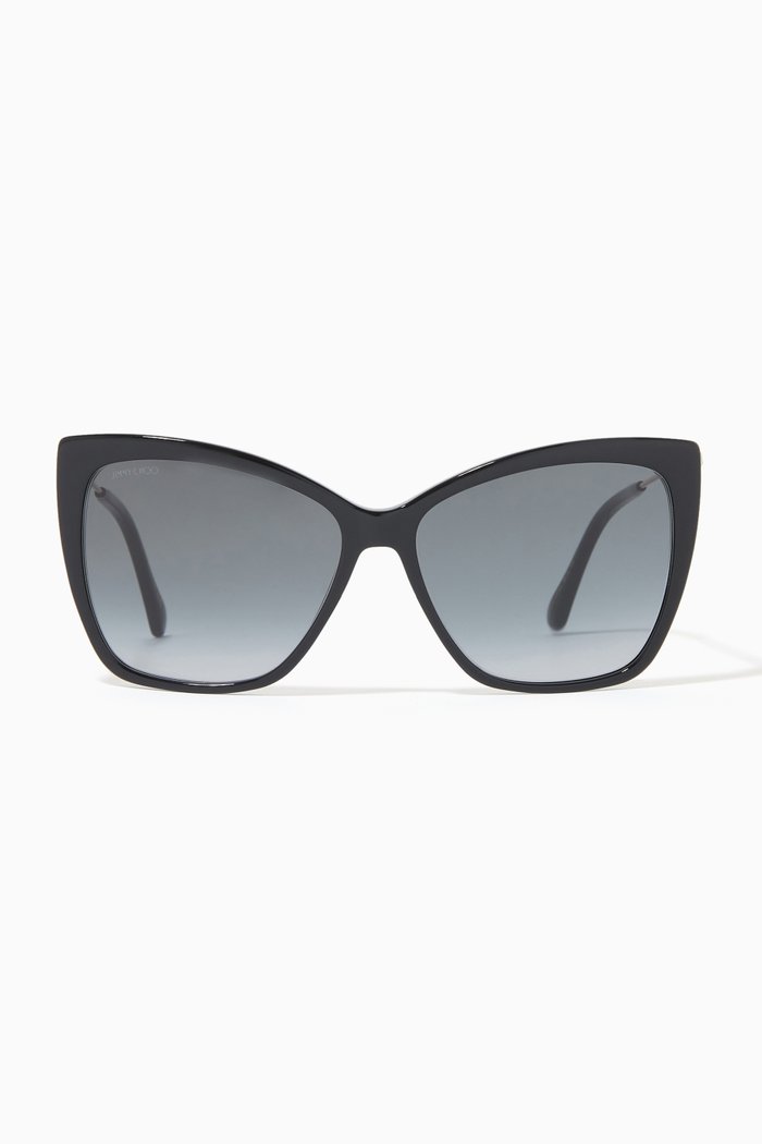 

Seba Square Sunglasses in Acetate, Black