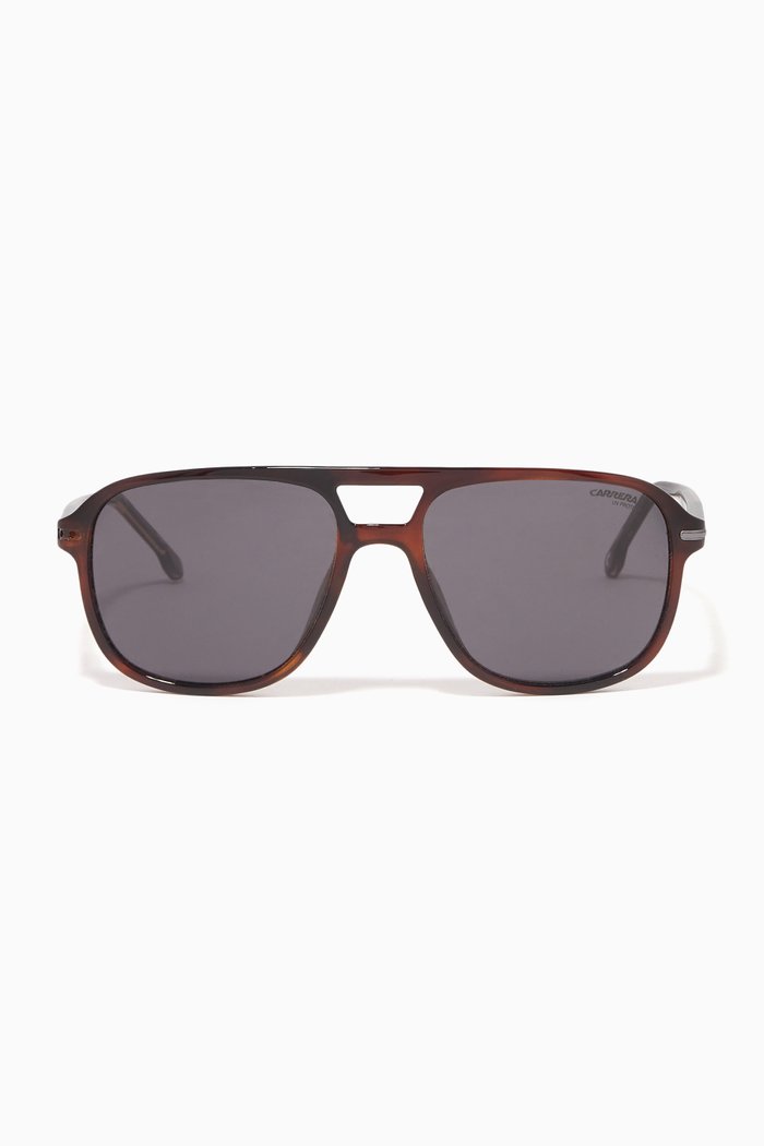 

279/S Rectangular Sunglasses in Polyamide, Brown