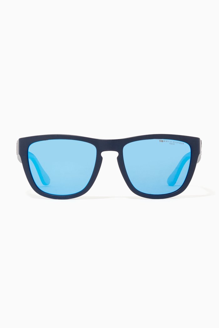 

Rectangle Sunglasses in Acetate, Blue