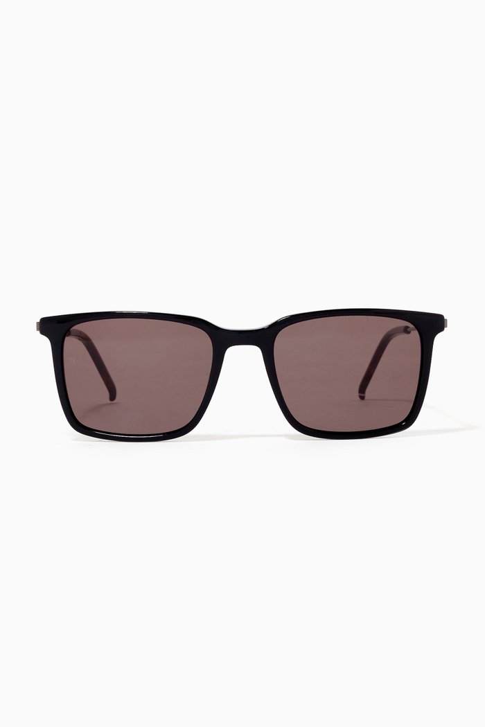 

Rectangular Sunglasses in Acetate, Black