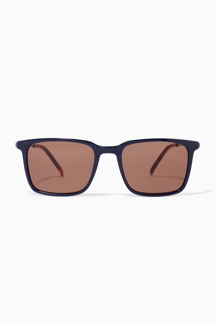 

Rectangular Sunglasses in Acetate, Blue