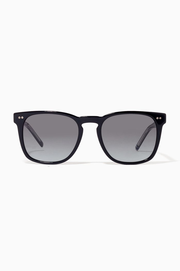 

Rectangular Sunglasses in Acetate, Black