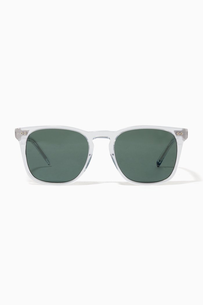

Rectangular Sunglasses in Acetate, Silver