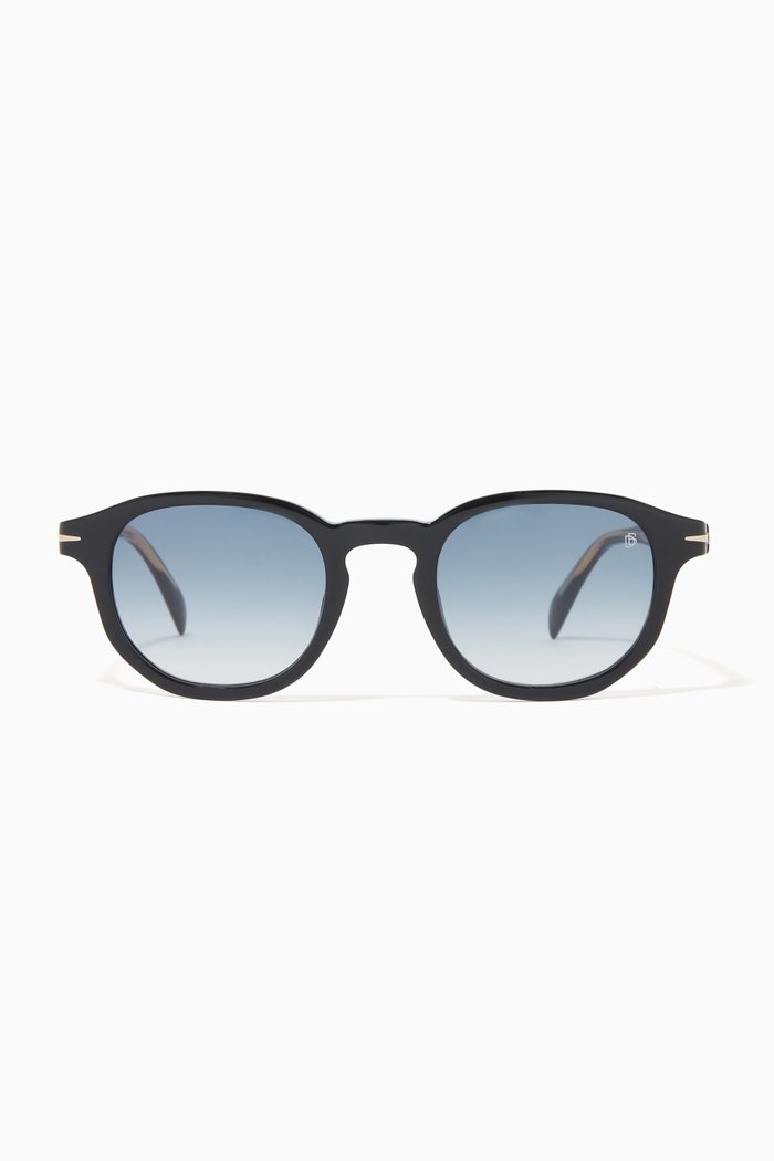 1007/S Panthos Sunglasses in Acetate, Black