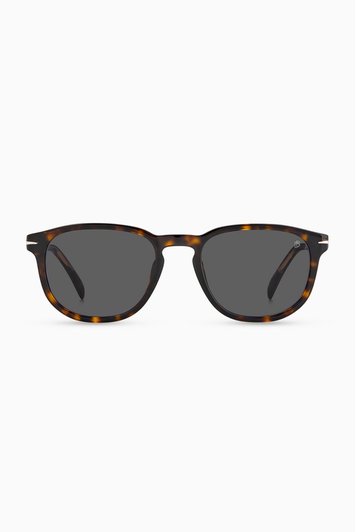 Round Sunglasses in Acetate, Black