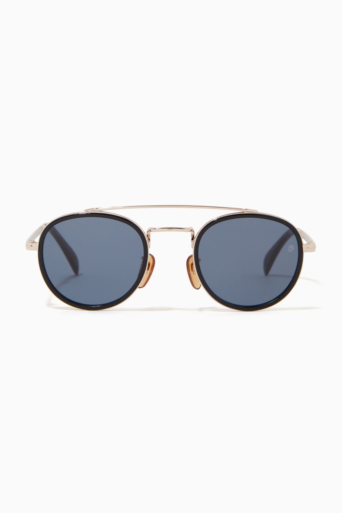 

Round Sunglasses in Metal, Black