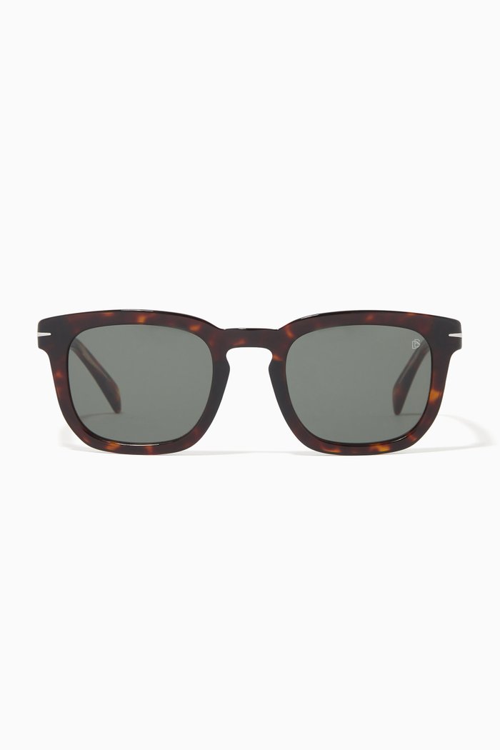 

7076/S Square Sunglasses in Acetate, Brown