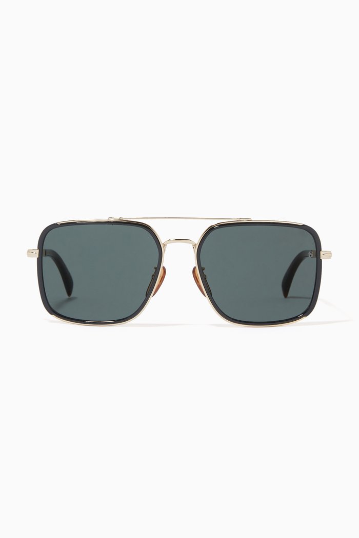 

7083/G/S Aviator Sunglasses in Metal, Black