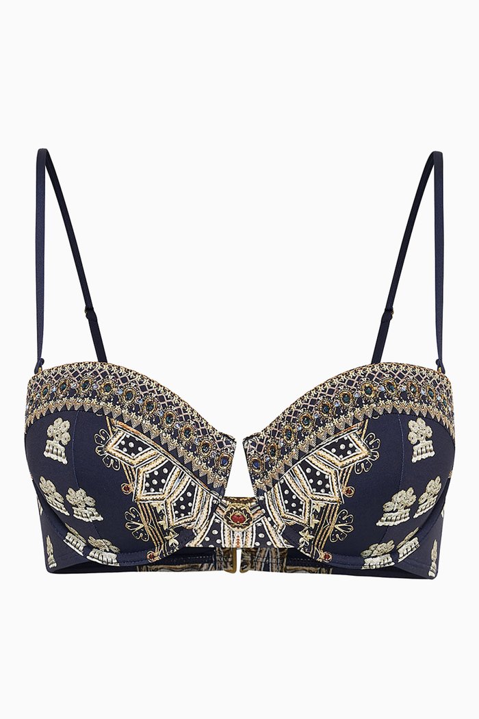 

Its All Over Torero Underwire Bikini Top in Recycled Polyamide, Black