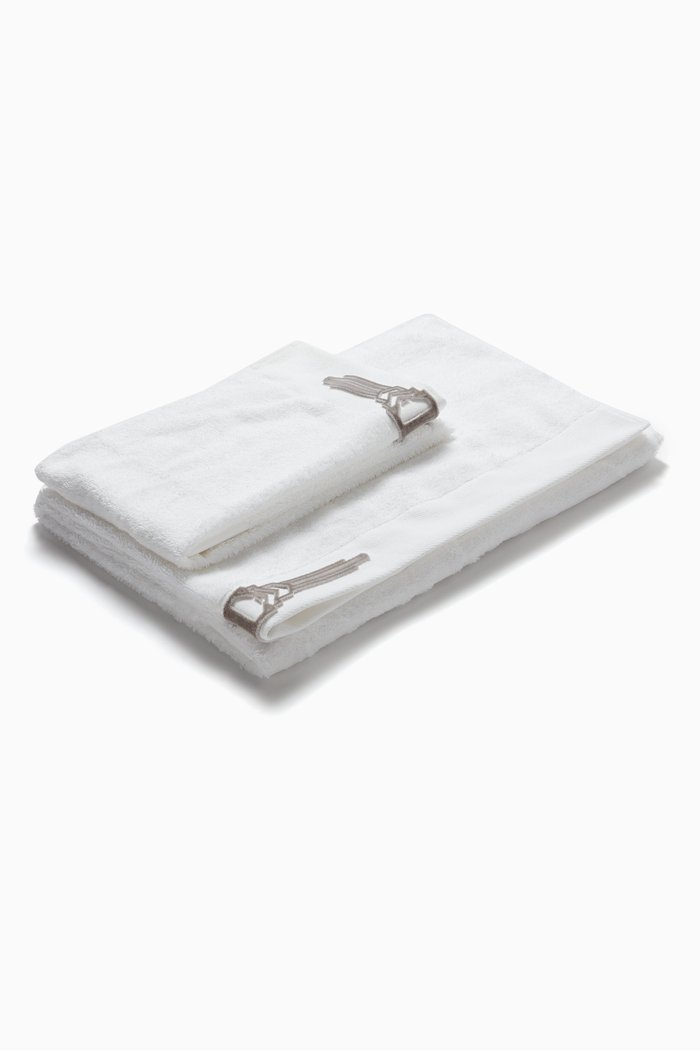

Art Line Towel, Set of 2, White