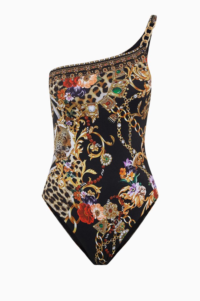 

A Night in the 90s Swimsuit in Econyl®, Brown
