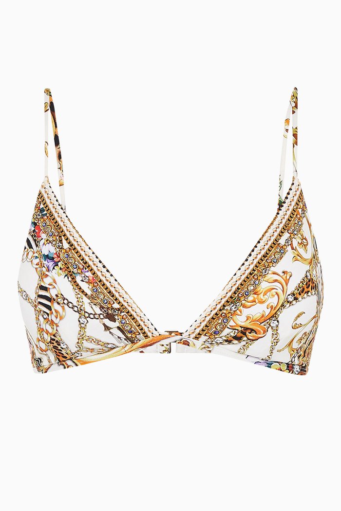 

Reign Supreme Tri Bikini Top in Econyl®, White
