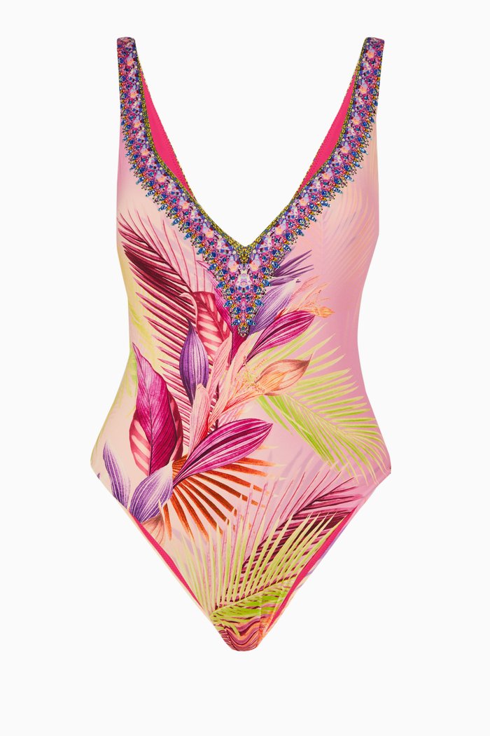 

South Beach Sunrise One Piece Swimsuit in Econyl®, Pink