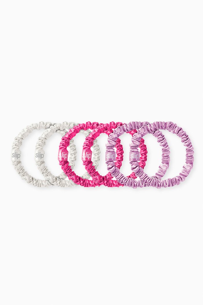 

x Alice & Olivia Sweet Pea Skinny Scrunchies, Set of 6, Multicolour