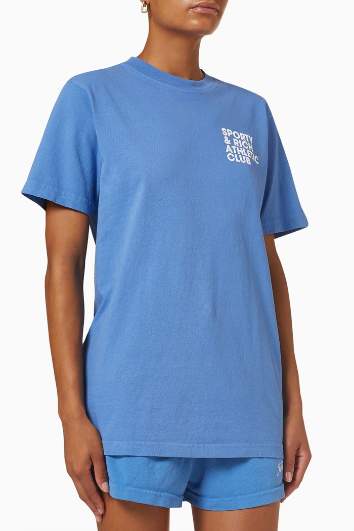 

Exercise Often T-shirt in Cotton, Blue