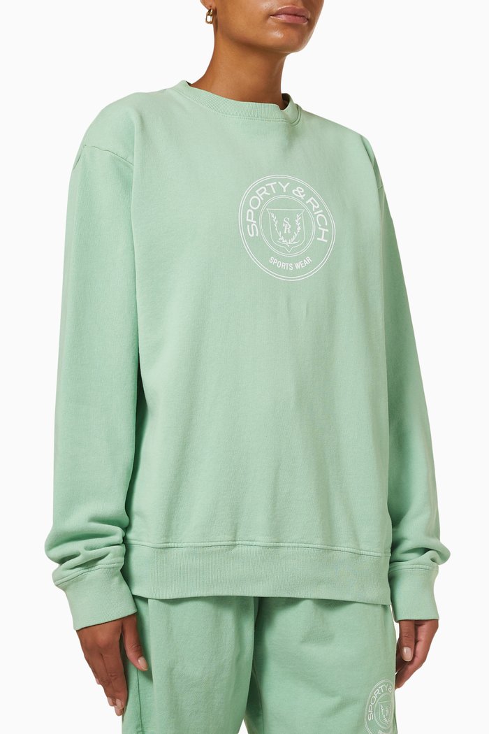 

Monaco Sweatshirt in Cotton, Green