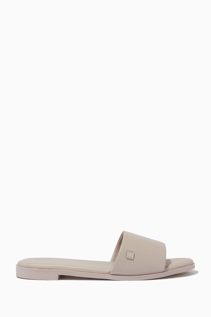 

Gloria Home Slippers in Leather, Brown