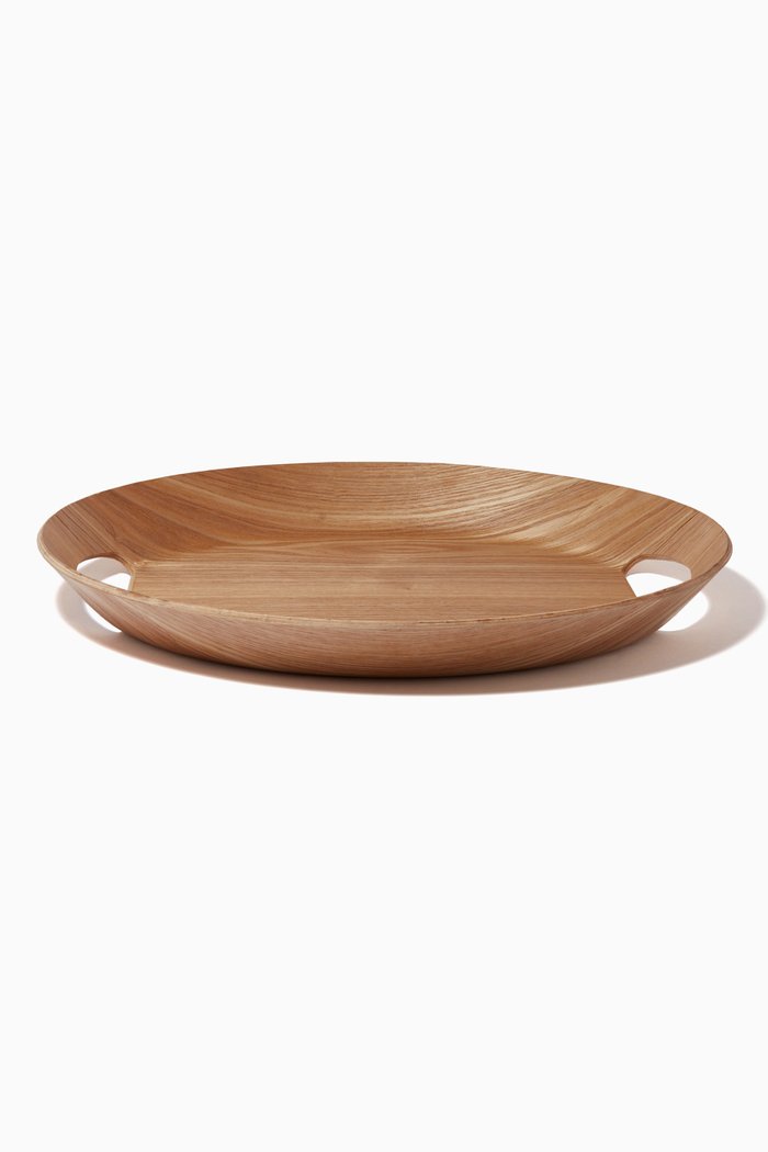 

Sives Oval Tray in Wood, 37 x 33cm, Brown