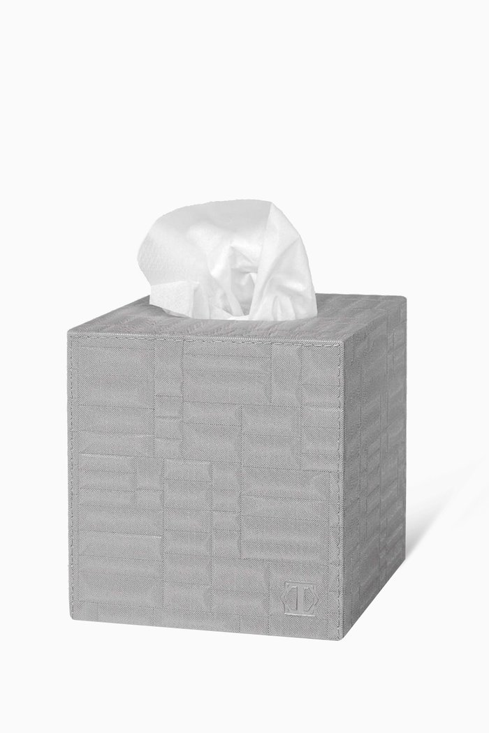 

George Tissue Box, 14 x 14cm, Grey