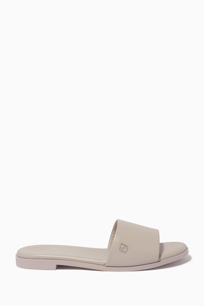 

Gloria Home Slippers in Leather, Brown