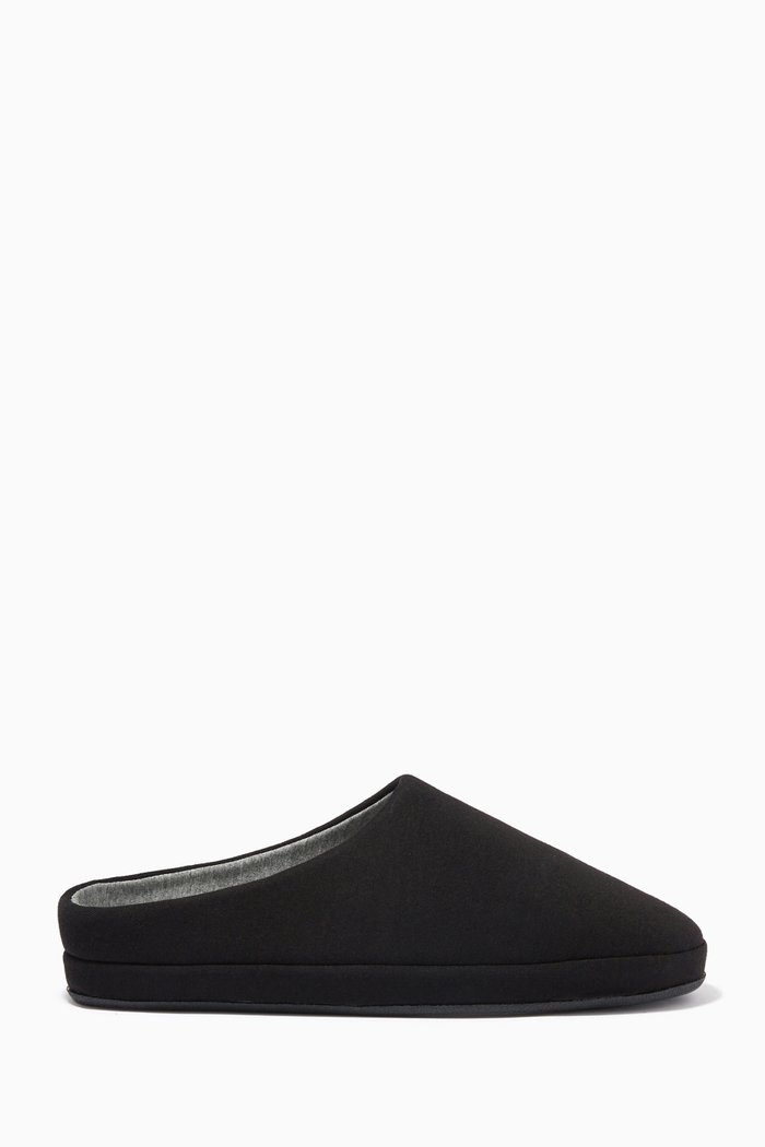 

Oliver Slippers in Cotton, Black