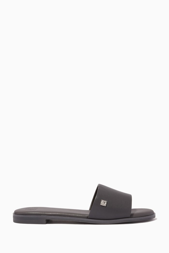 

Gloria Slippers in Leather, Grey