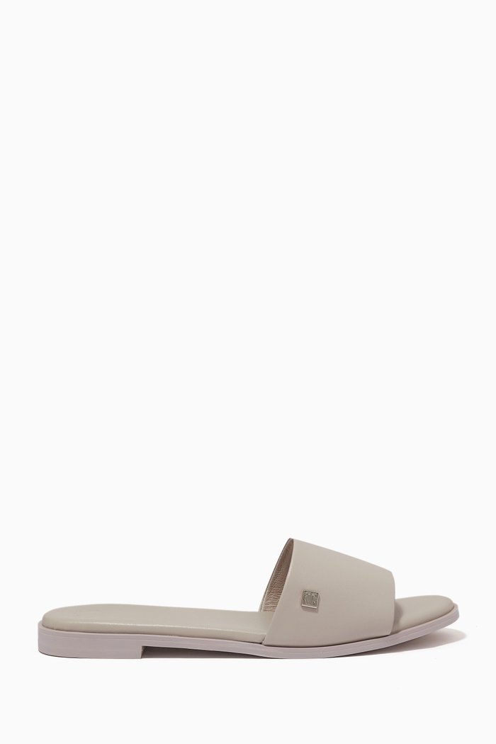 

Gloria Slippers in Leather, Brown