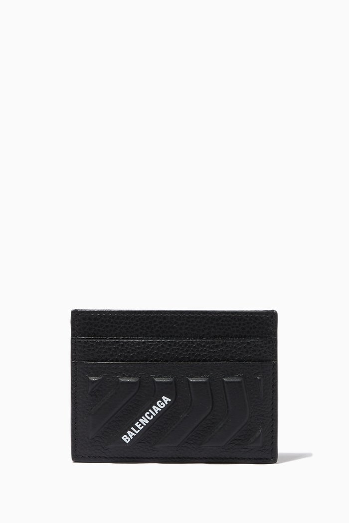 

Car Card Holder in Grained Calfskin, Black