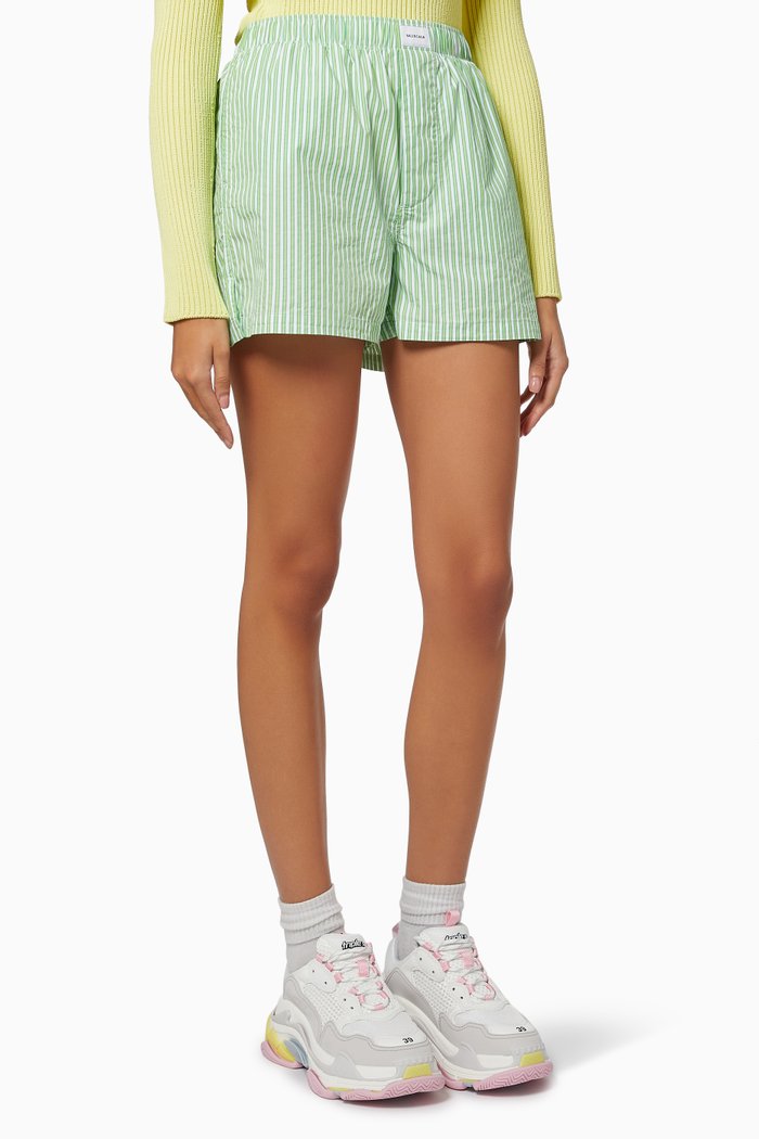 

Pyjama Shorts in Cotton Poplin, Green