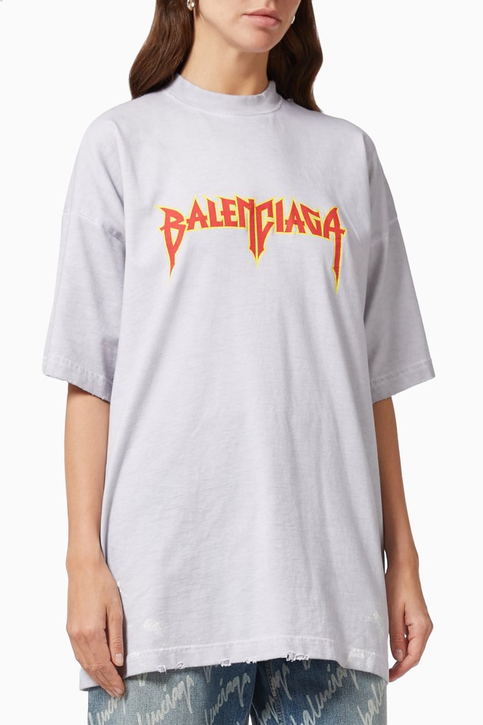 

Splatter Paint Logo Large Fit T-shirt in Cotton Jersey, Neutral