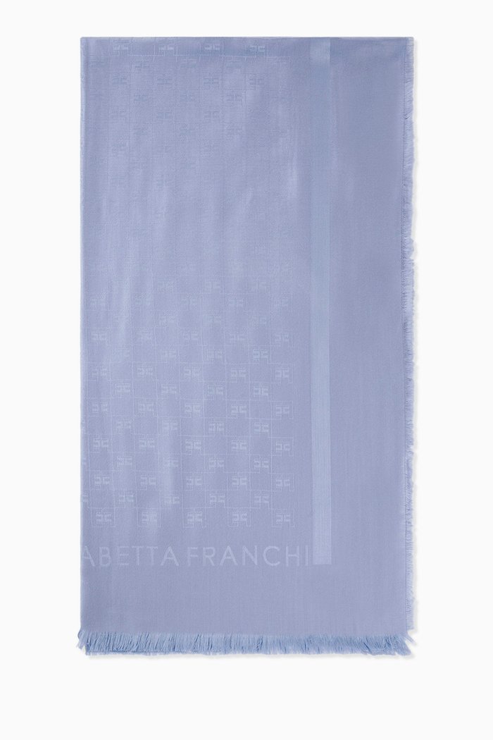 

Square Logo Motif Scarf, Purple