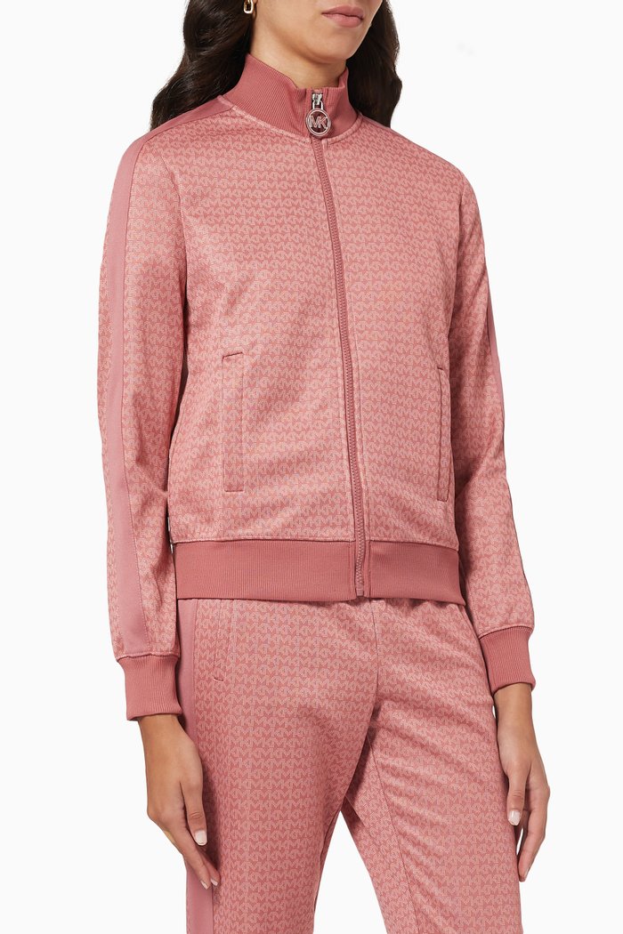 

Shrunkn Logo Bomber Jacket in Jacquard, Red