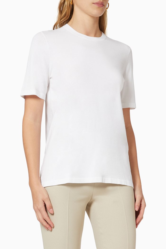 Classic Crewneck T-shirt in Viscose Jersey, White