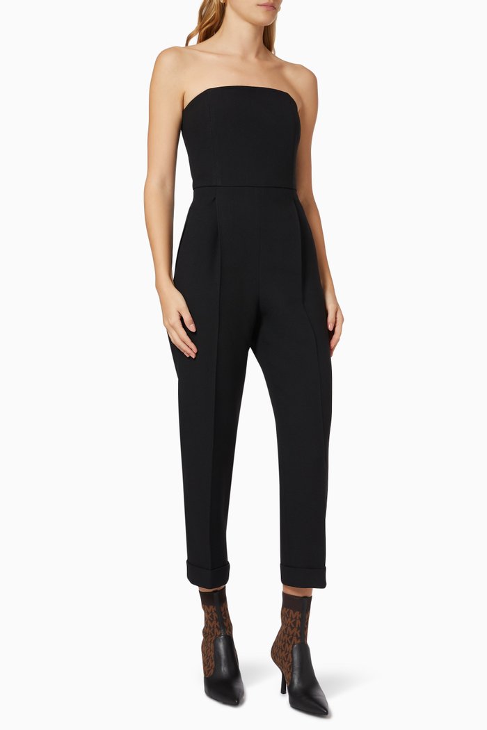 

Sablé Jumpsuit in Double Crepe, Black