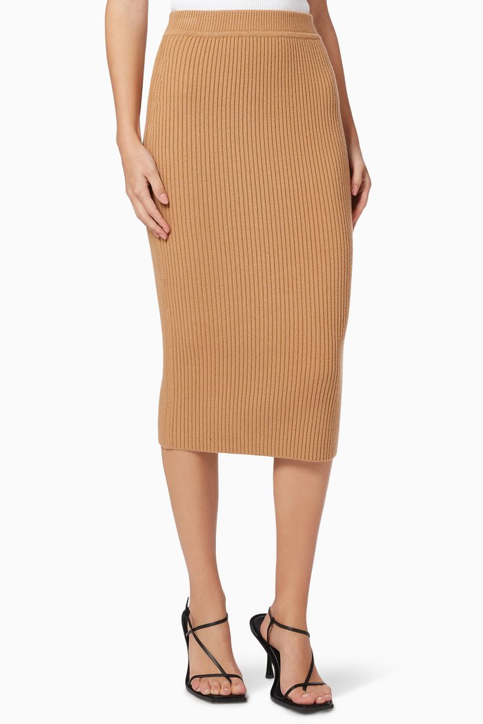 

Pencil Skirt in Cashmere, Brown