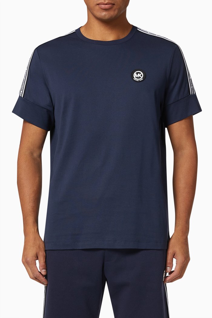 

Evergreen Logo Tape T-shirt in Jersey, Blue