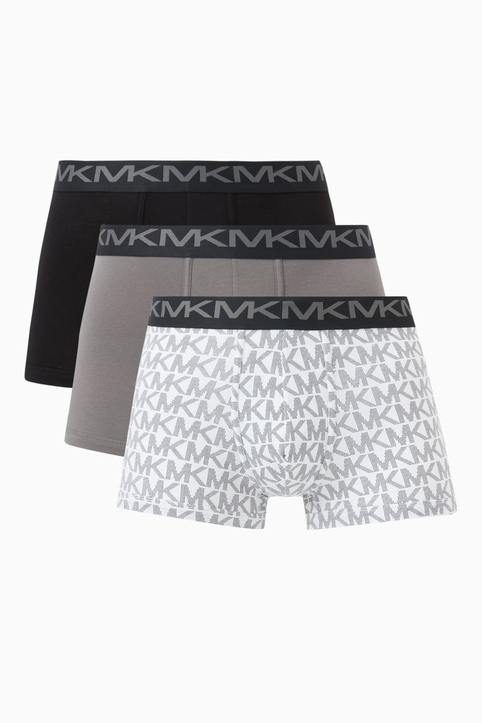 

MK Logo Tape Briefs in Jersey, Set of 3, Green