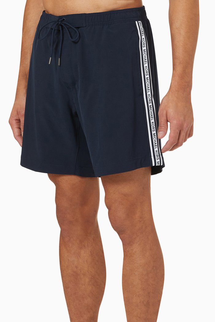 

Logo Tape Swim Shorts, Blue