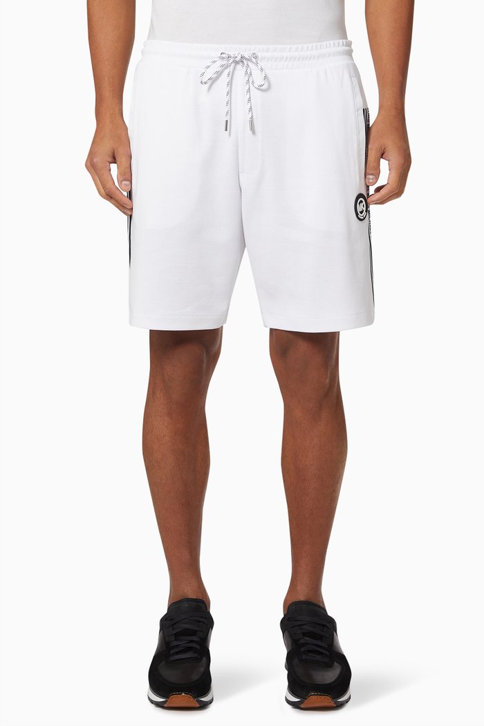 Evergreen Logo Tape Shorts in Jersey, White