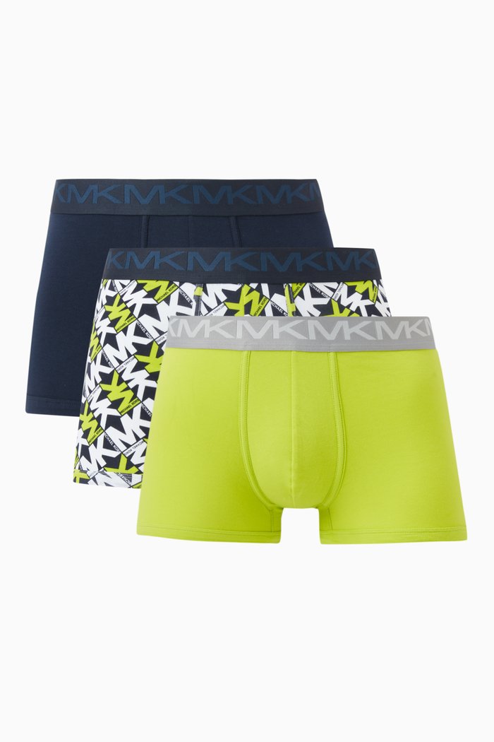 

MK Logo Tape Briefs in Jersey, Set of 3, Yellow