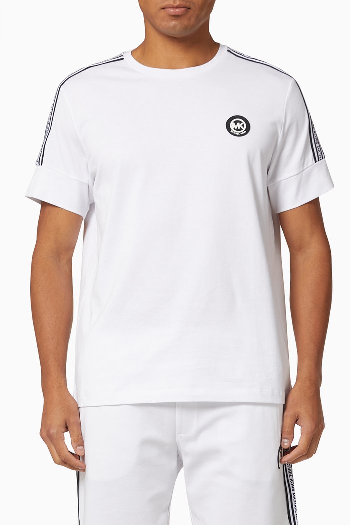 

Evergreen Logo Tape T-shirt in Jersey, White