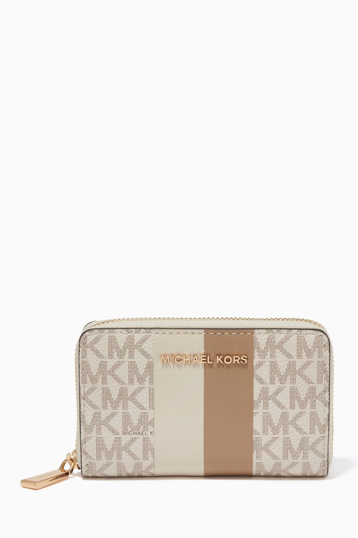 

Stripe Small Wallet in Canvas, Multicolour