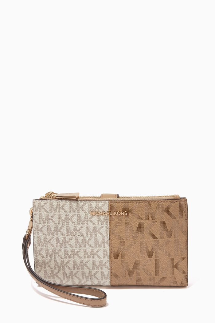 

Jet Set Wallet in Color-block Logo Canvas, Multicolour
