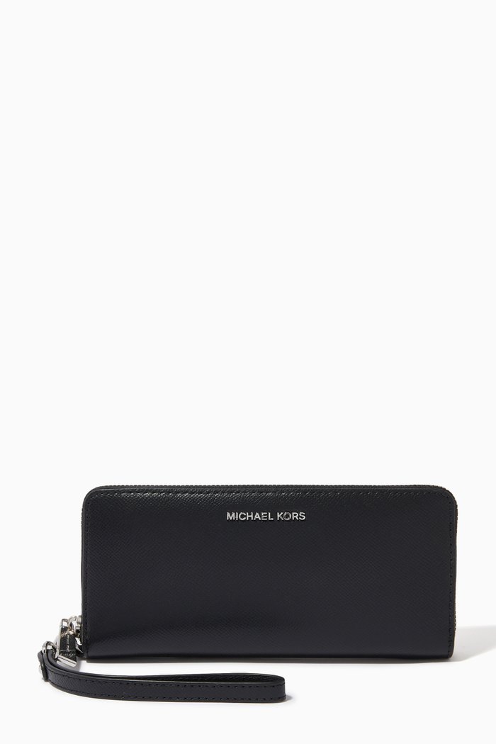

Continental Wallet in Saffiano Leather, Black