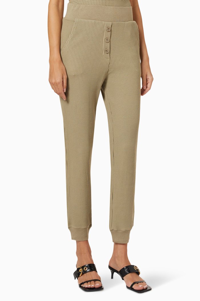 

Jumbo Stark Joggers in Ribbed Cotton, Green