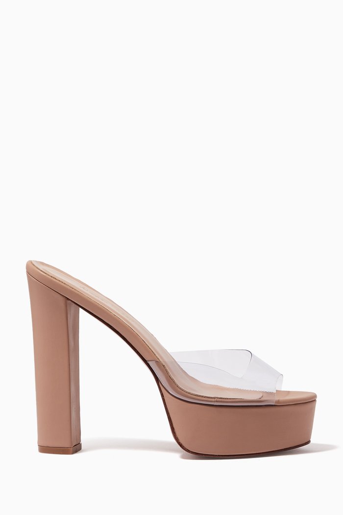 

Brenda 150 Platform Sandals in PVC, Neutral