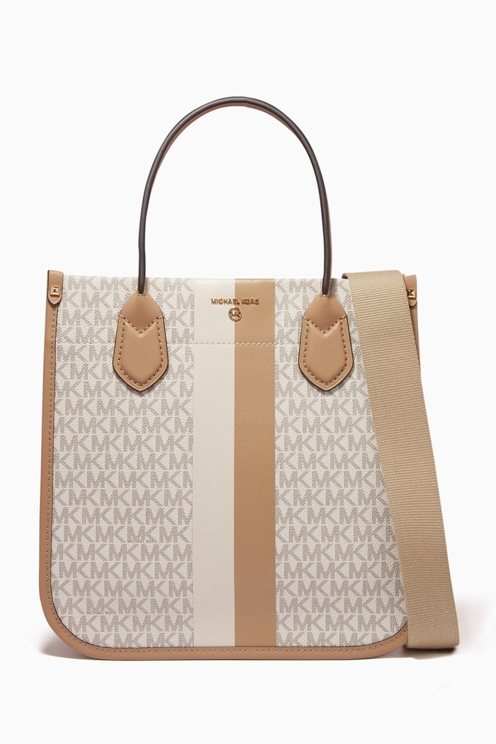 

Heidi Medium Tote Bag in Logo Canvas, Multicolour
